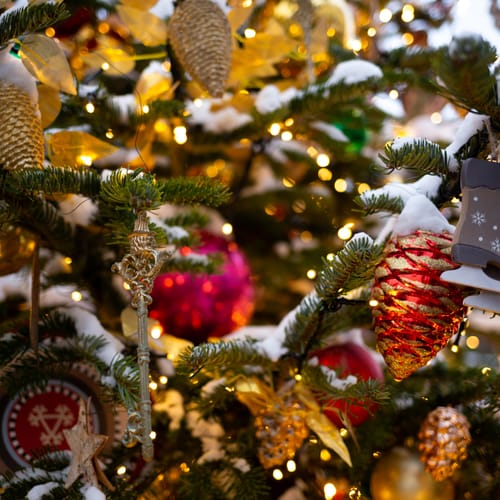 Christmas holiday tree Steamboat Springs Colorado